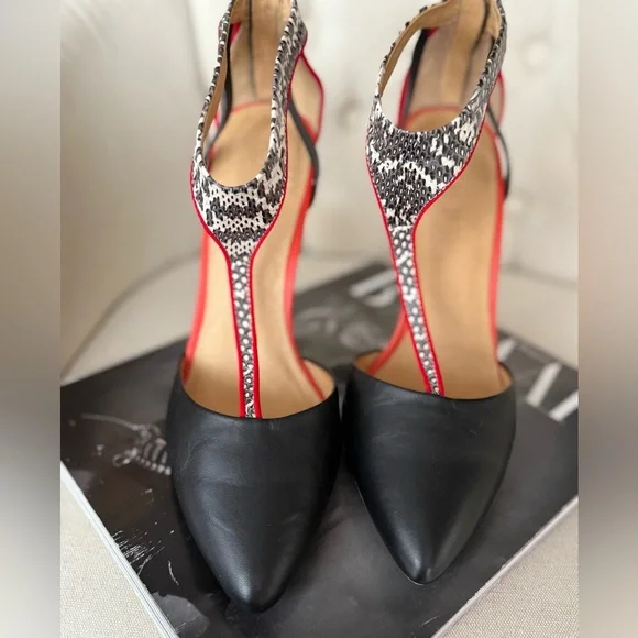 L.A.M.B. Elegant leather Stiletto Heels t-strap - Picture 10 of 12